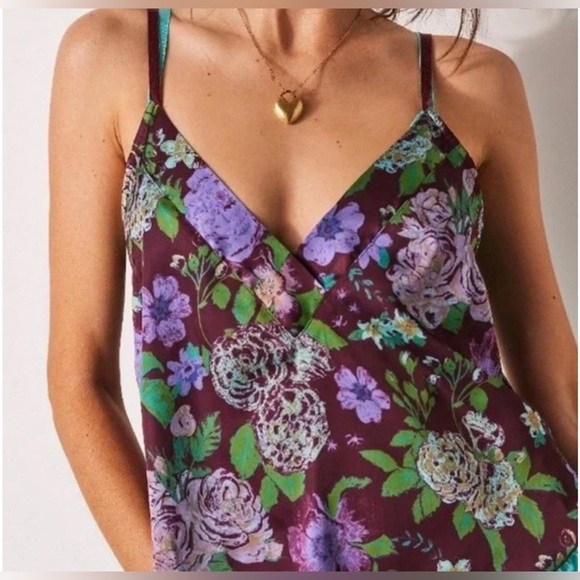 NWOT! FREE PEOPLE Intimately Handkerchief Satin Tank - Picture 2 of 10